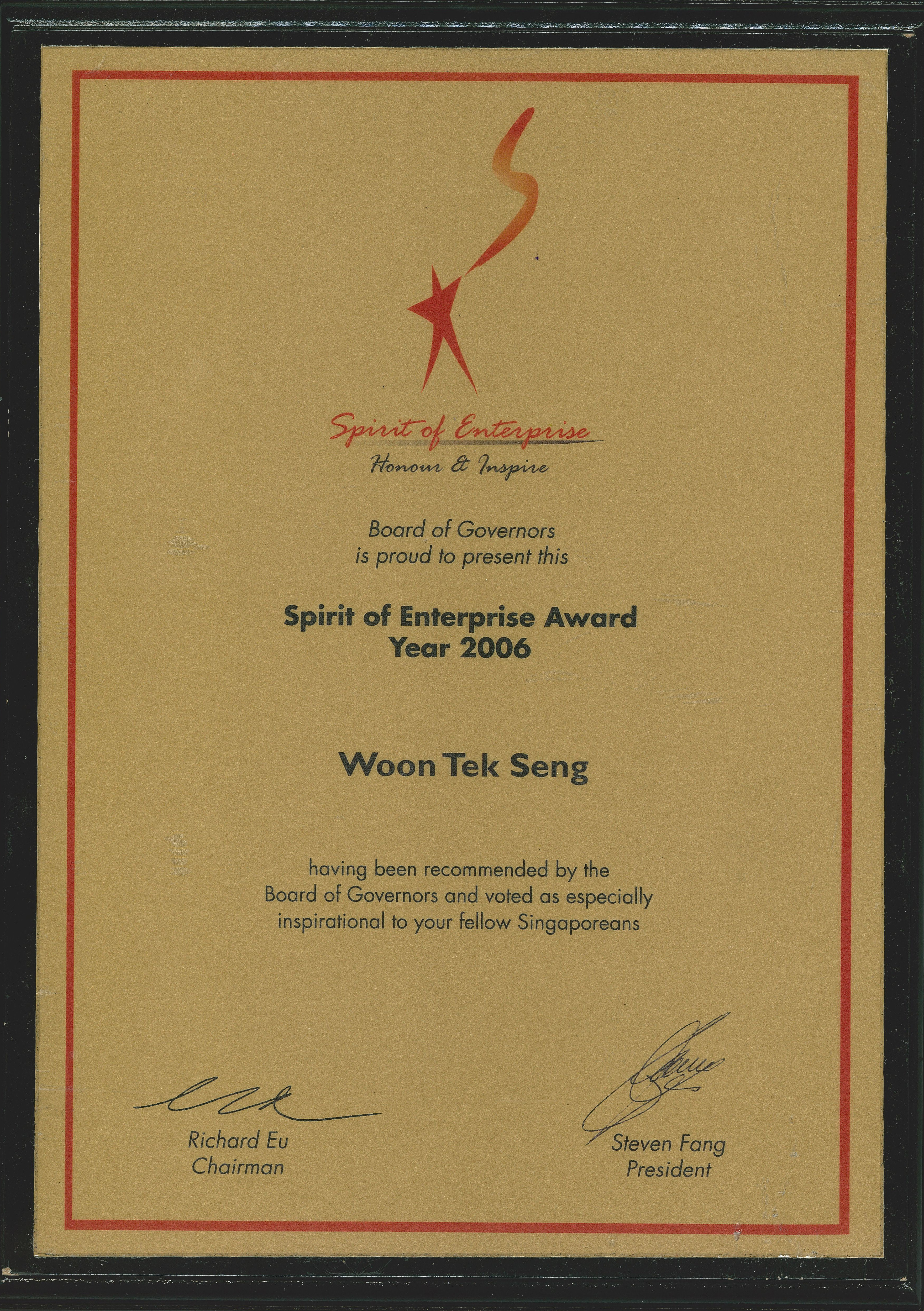 Spirit of Enterprise Award